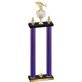 Double Purple Carbon Fiber First Place Fishing Trophy