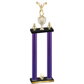 Double Purple Carbon Fiber Second Place Weights Trophy
