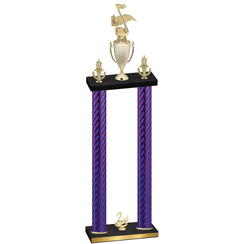 Double Purple Carbon Fiber Second Place Music Trophy