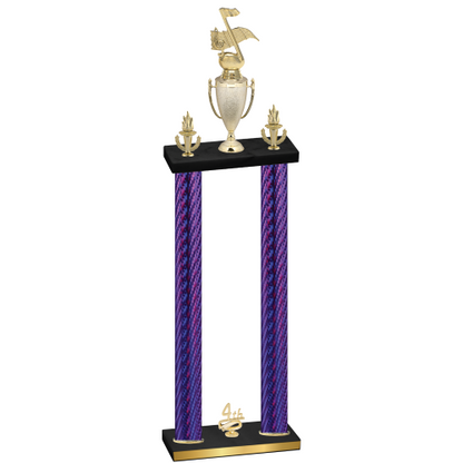 Double Purple Carbon Fiber Fourth Place Music Trophy