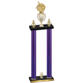 Double Purple Carbon Fiber Year Baseball Trophy