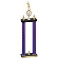 Double Purple Carbon Fiber Year Baseball Trophy