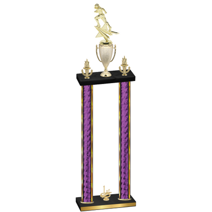 Double Purple Glacier First Place Football Trophy