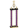 Double Purple Glacier First Place Soccer Trophy