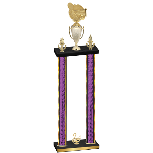 Double Purple Glacier Second Place Tennis Trophy