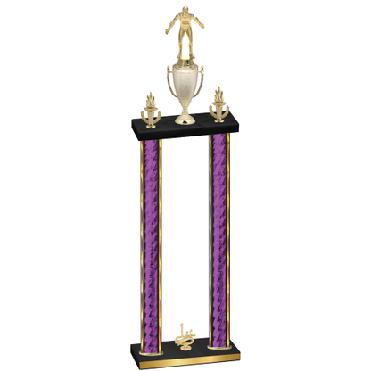 Double Purple Glacier First Place Wrestling Trophy