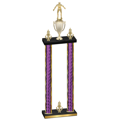 Double Purple Glacier Victory Wrestling Trophy