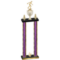 Double Purple Glacier Fourth Place Bowling Trophy