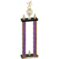 Double Purple Glacier Victory Bowling Trophy