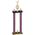 Double Purple Glacier Victory Bowling Trophy
