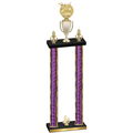 Double Purple Glacier Fourth Place Bowling Trophy
