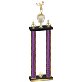 Double Purple Glacier Fourth Place Volleyball Trophy