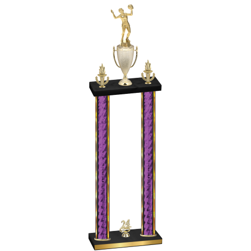 Double Purple Glacier Year Volleyball Trophy