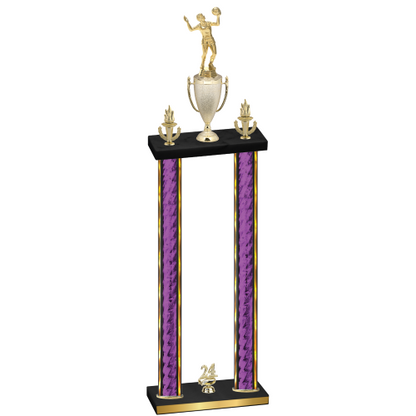 Double Purple Glacier Year Volleyball Trophy