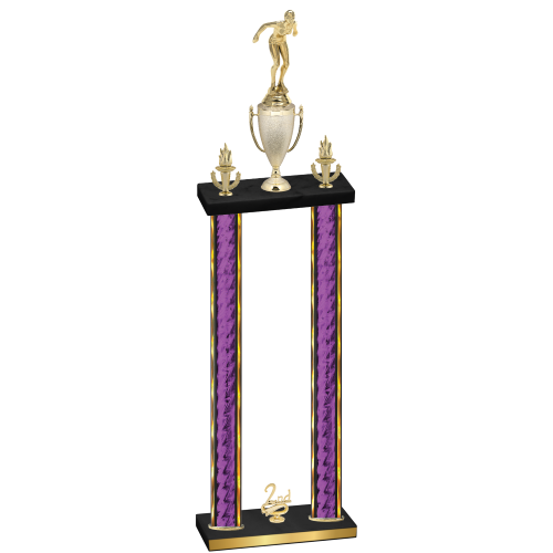 Double Purple Glacier Second Place Tennis Trophy