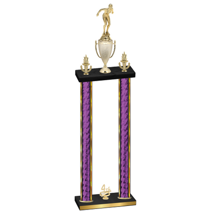 Double Purple Glacier Fourth Place Tennis Trophy