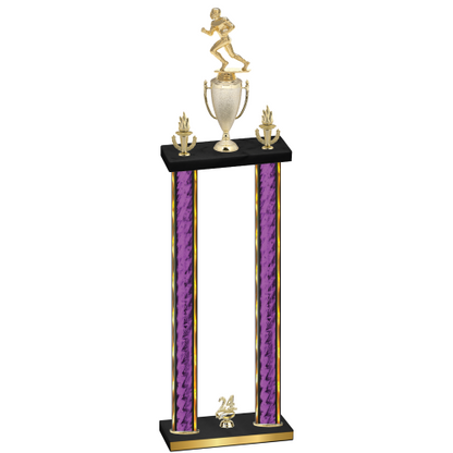 Double Purple Glacier Year Football Trophy