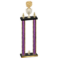 Double Purple Glacier Year Cheerleading Trophy