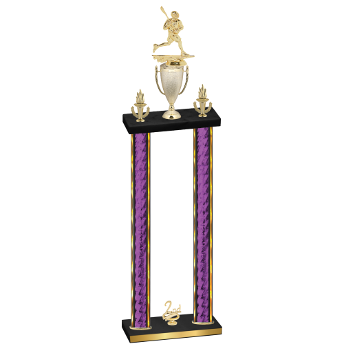 Double Purple Glacier Second Place Lacrosse Trophy