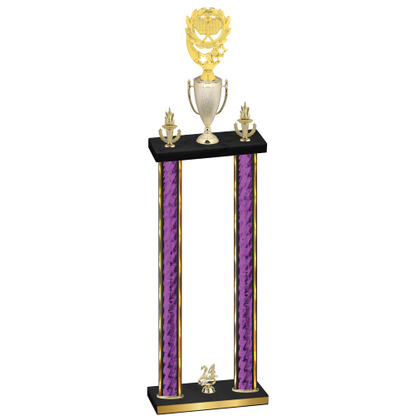 Double Purple Glacier Year Pickleball Trophy