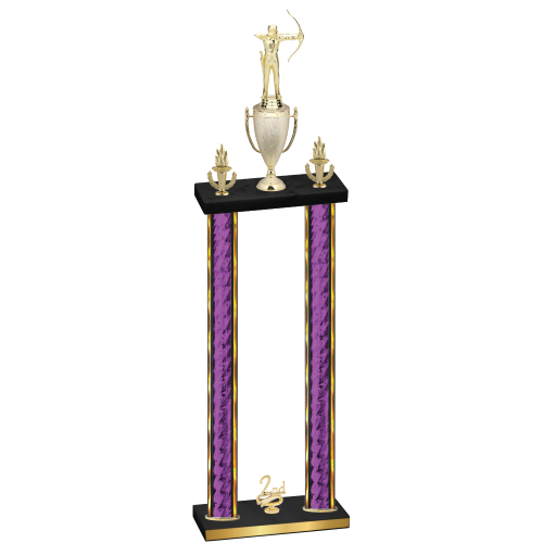 Double Purple Glacier Second Place Archery Trophy