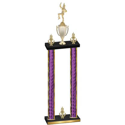 Double Purple Glacier Victory Majorette Trophy