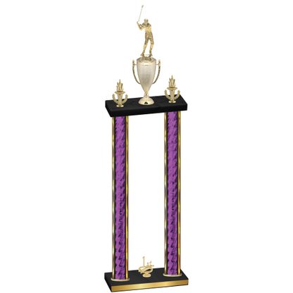 Double Purple Glacier First Place Golf Trophy