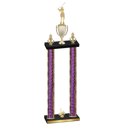 Double Purple Glacier First Place Golf Trophy
