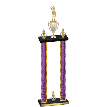 Double Purple Glacier Victory Golf Trophy