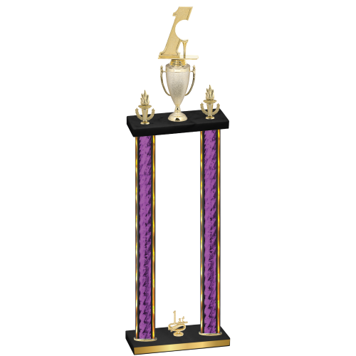 Double Purple Glacier First Place Golf Trophy