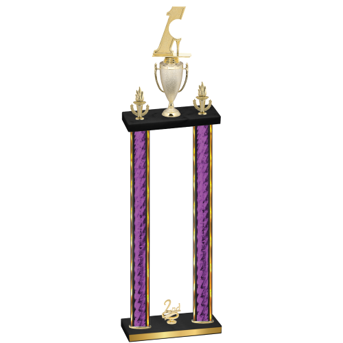 Double Purple Glacier Second Place Golf Trophy