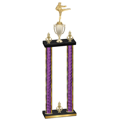 Double Purple Glacier Victory Karate Trophy