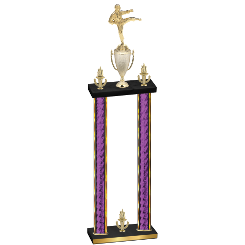 Double Purple Glacier Victory Karate Trophy