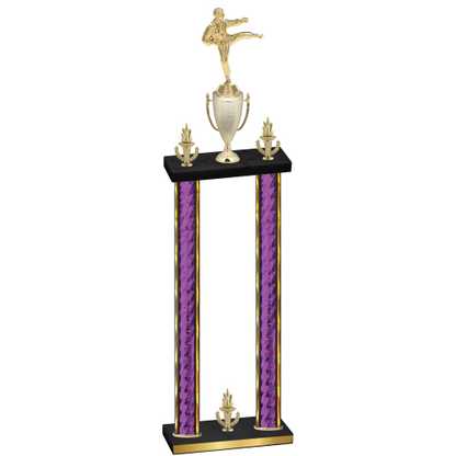 Double Purple Glacier Victory Karate Trophy