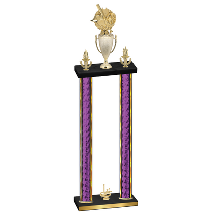 Double Purple Glacier First Place Baseball Trophy