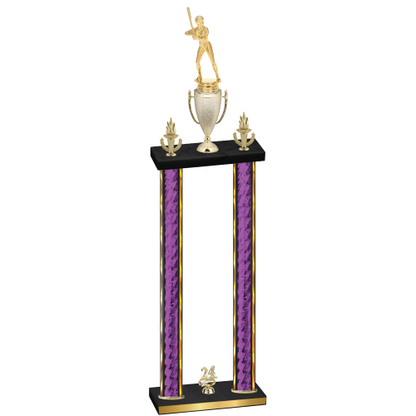 Double Purple Glacier Year Softball Trophy