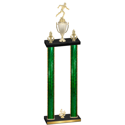 Double Green Glacier Fourth Place Running Trophy