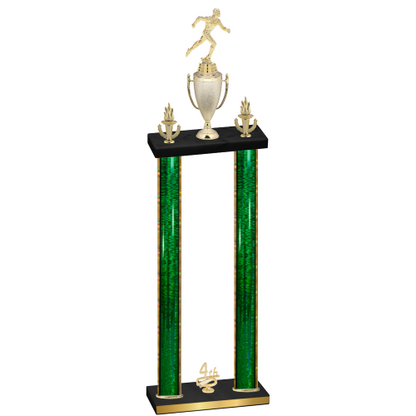 Double Green Glacier Fourth Place Running Trophy