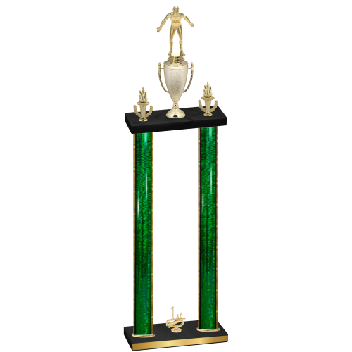 Double Green Glacier First Place Wrestling Trophy