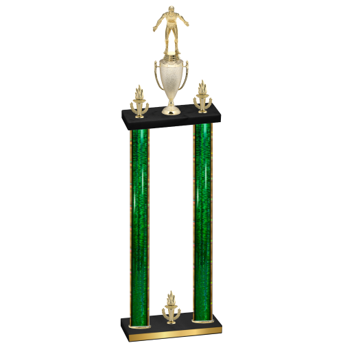 Double Green Glacier Victory Wrestling Trophy