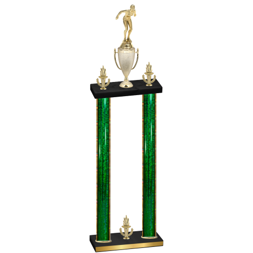 Double Green Glacier Victory Tennis Trophy