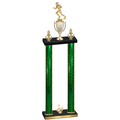 Double Green Glacier Second Place Football Trophy