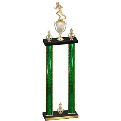 Double Green Glacier Victory Football Trophy