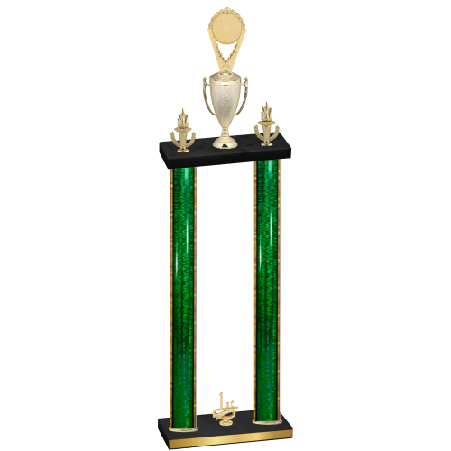 Double Green Glacier First Place Insert Trophy