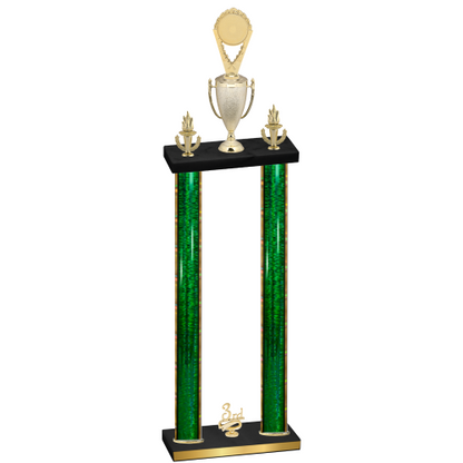 Double Green Glacier Third Place Insert Trophy