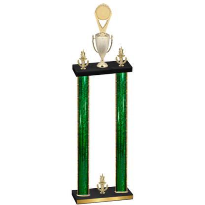 Double Green Glacier Victory Insert Trophy