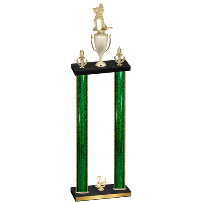Double Green Glacier Second Place Hockey Trophy