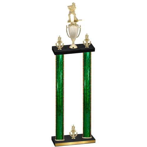 Double Green Glacier Victory Hockey Trophy
