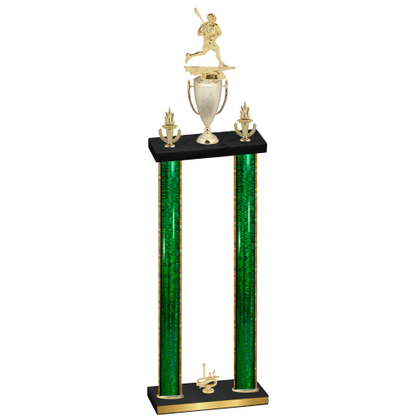 Double Green Glacier First Place Lacrosse Trophy