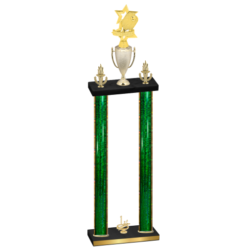 Double Green Glacier First Place Pickleball Trophy